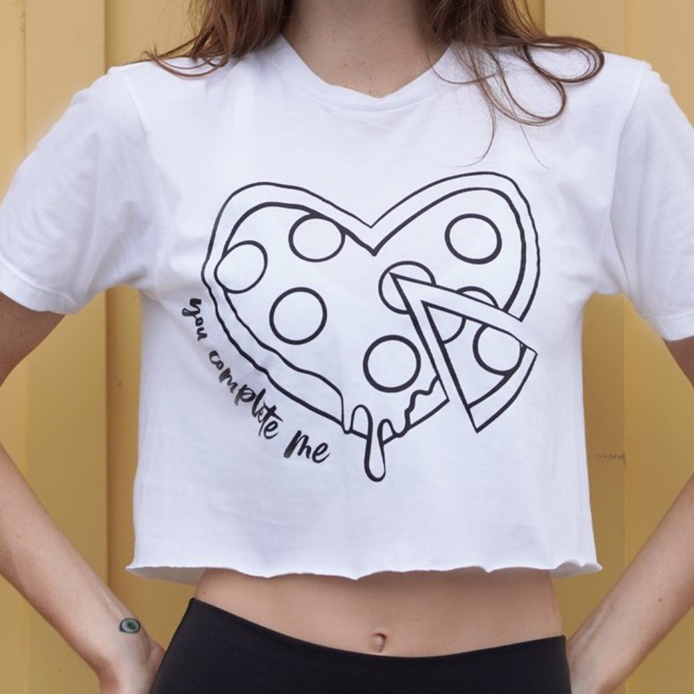 Pizza My Heart - Cropped Tee